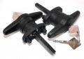 A.R.E. Black Polymer T Handle Matched Pair