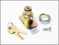 Sterling Sliding Door Lock Closet or Cabinet Brass